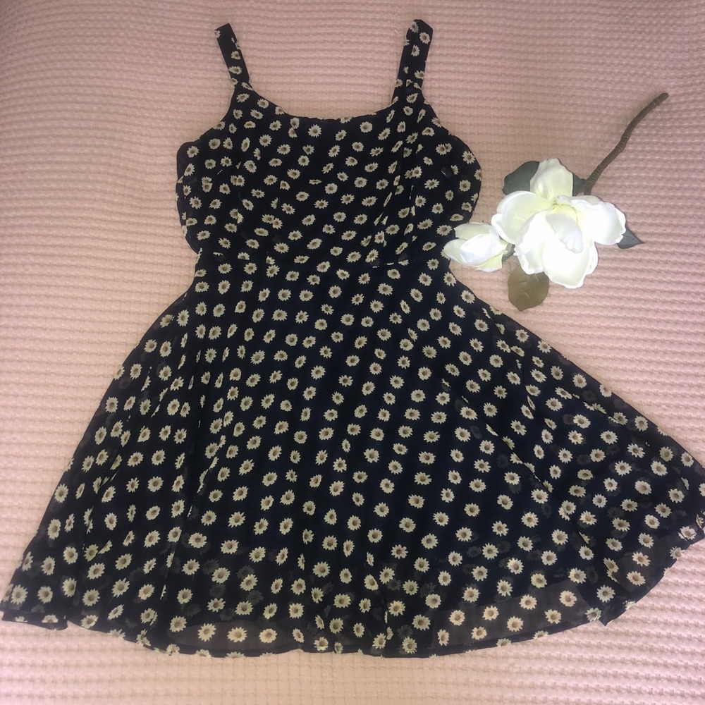 Floral chiffon skater dress